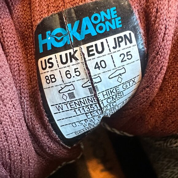 Hoka One TenNine Hike GTX Hiking Boots Lace-Up Sneakers Outdoor Size 8 Women's - Picture 16 of 16